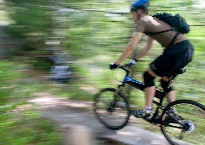 Montague X90 folding mountain bike in the woods