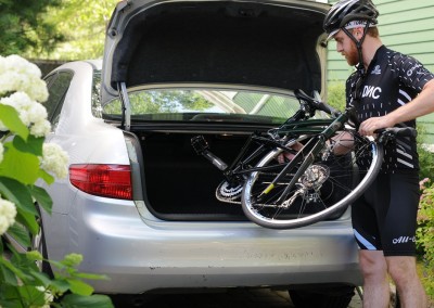 2015 Montague FIT folded in car trunk