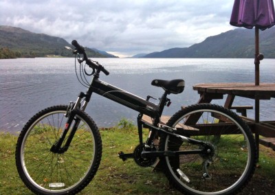 Montague Bikes X50 along a Lac - sarahs bike